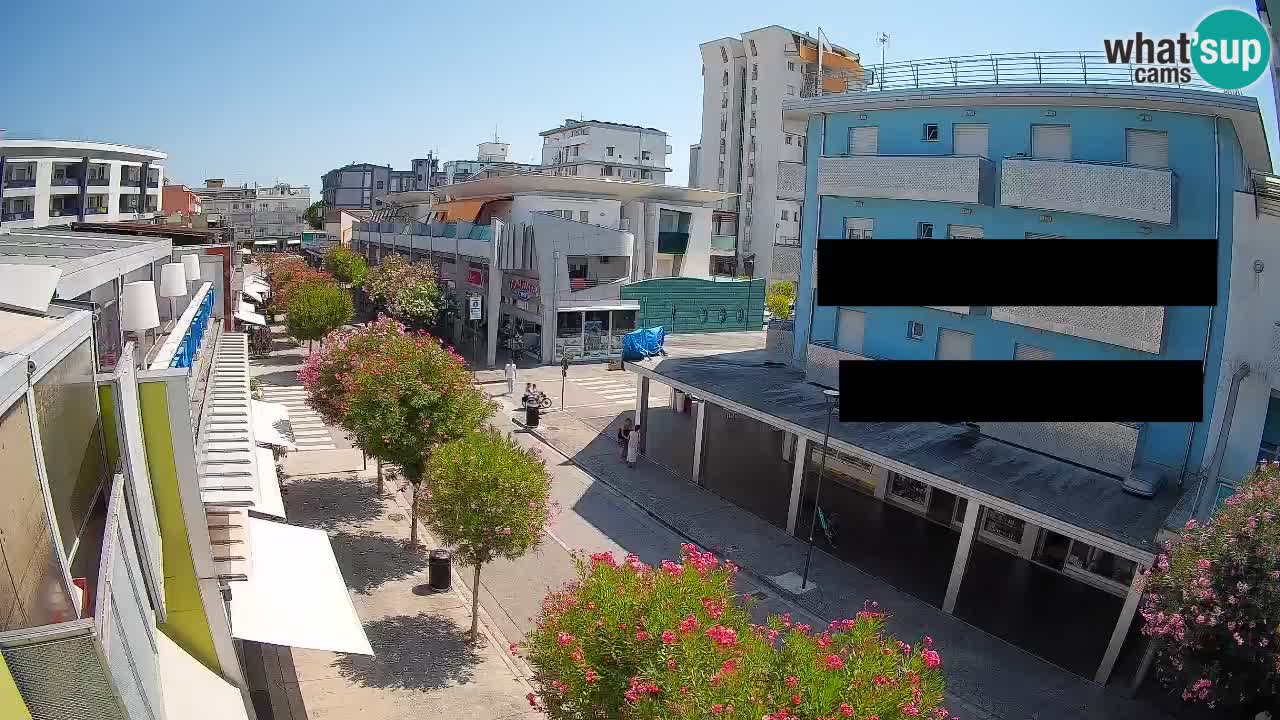 Bibione Fußgängerzone Webcam – Viale delle Costellazioni live