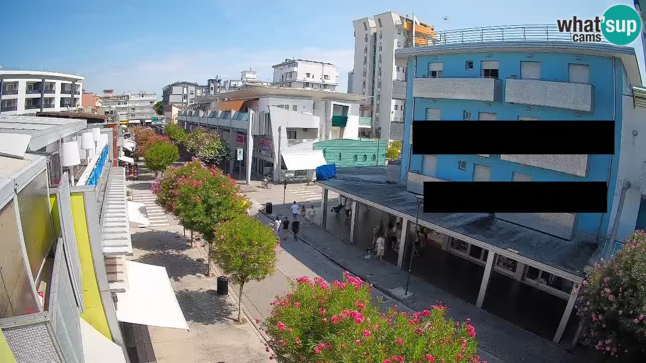 Bibione Fußgängerzone Webcam – Viale delle Costellazioni live
