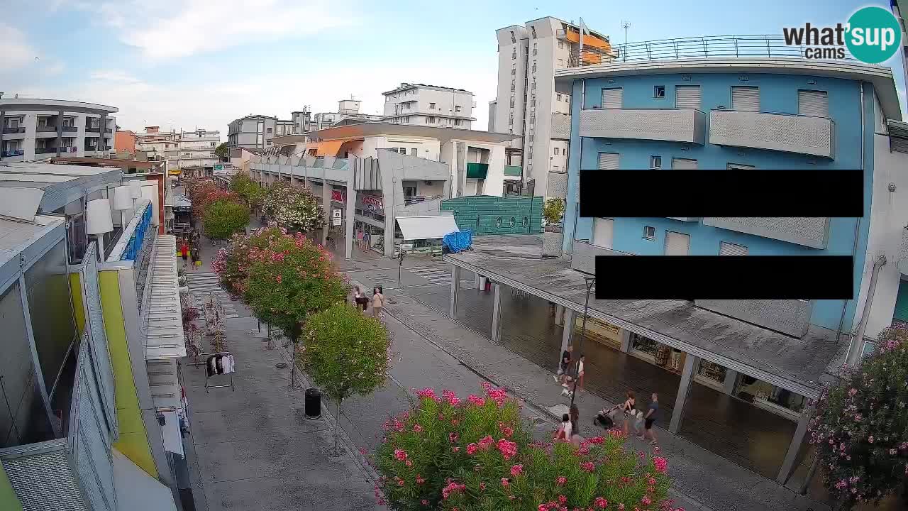 Bibione Fußgängerzone Webcam – Viale delle Costellazioni live