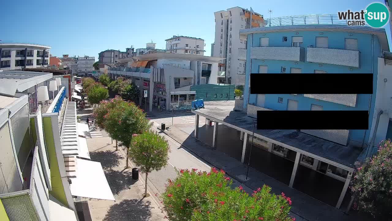 Bibione Fußgängerzone Webcam – Viale delle Costellazioni live