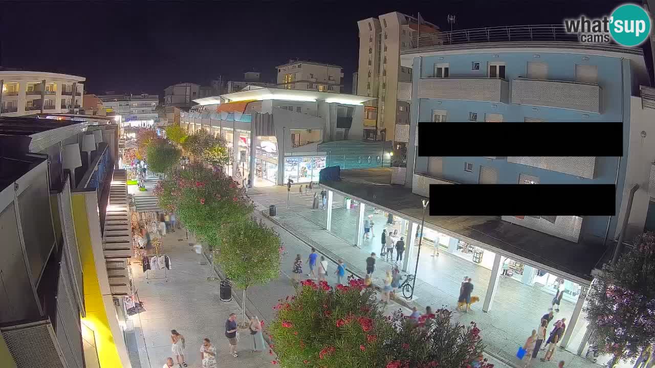 Bibione Fußgängerzone Webcam – Viale delle Costellazioni live