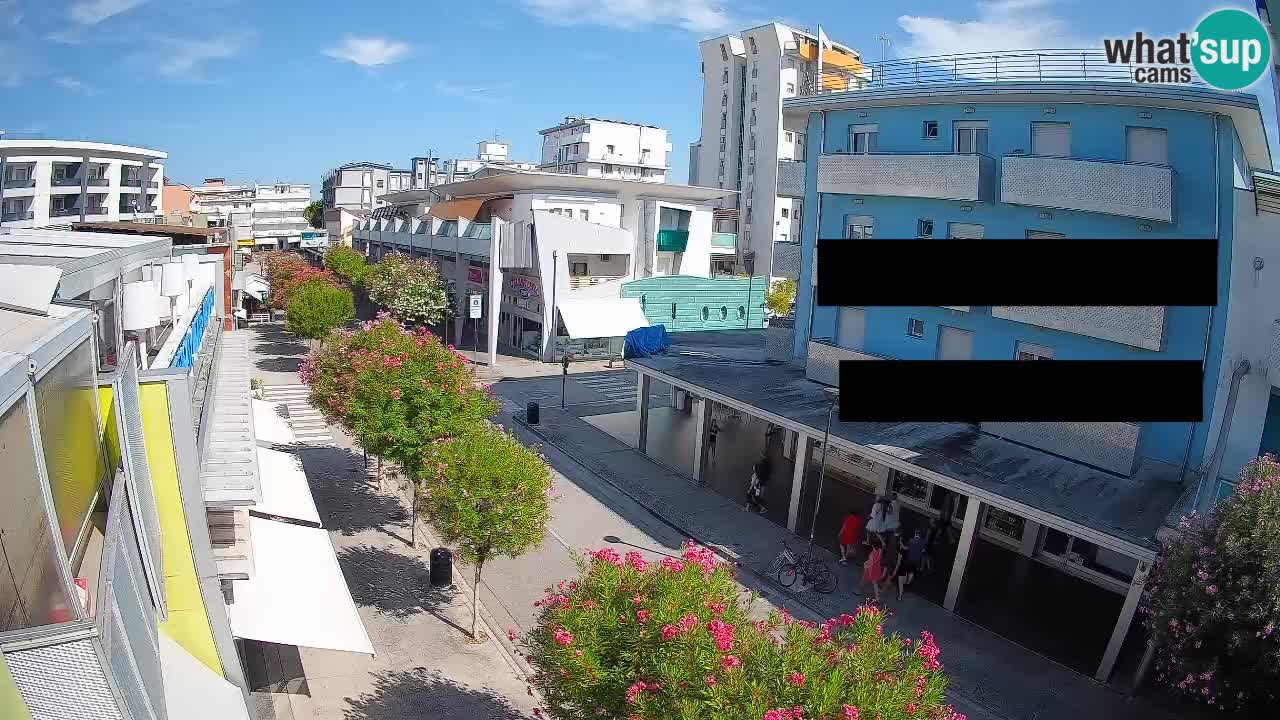 Bibione Fußgängerzone Webcam – Viale delle Costellazioni live