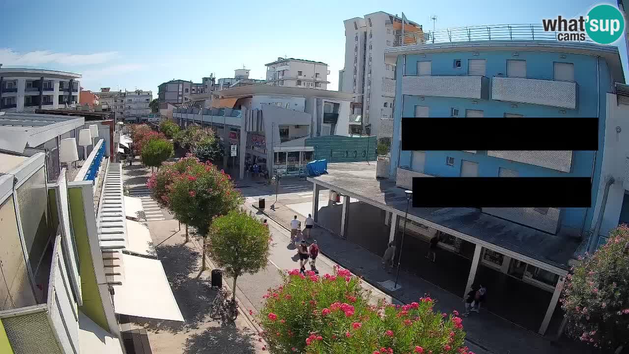 Bibione Fußgängerzone Webcam – Viale delle Costellazioni live