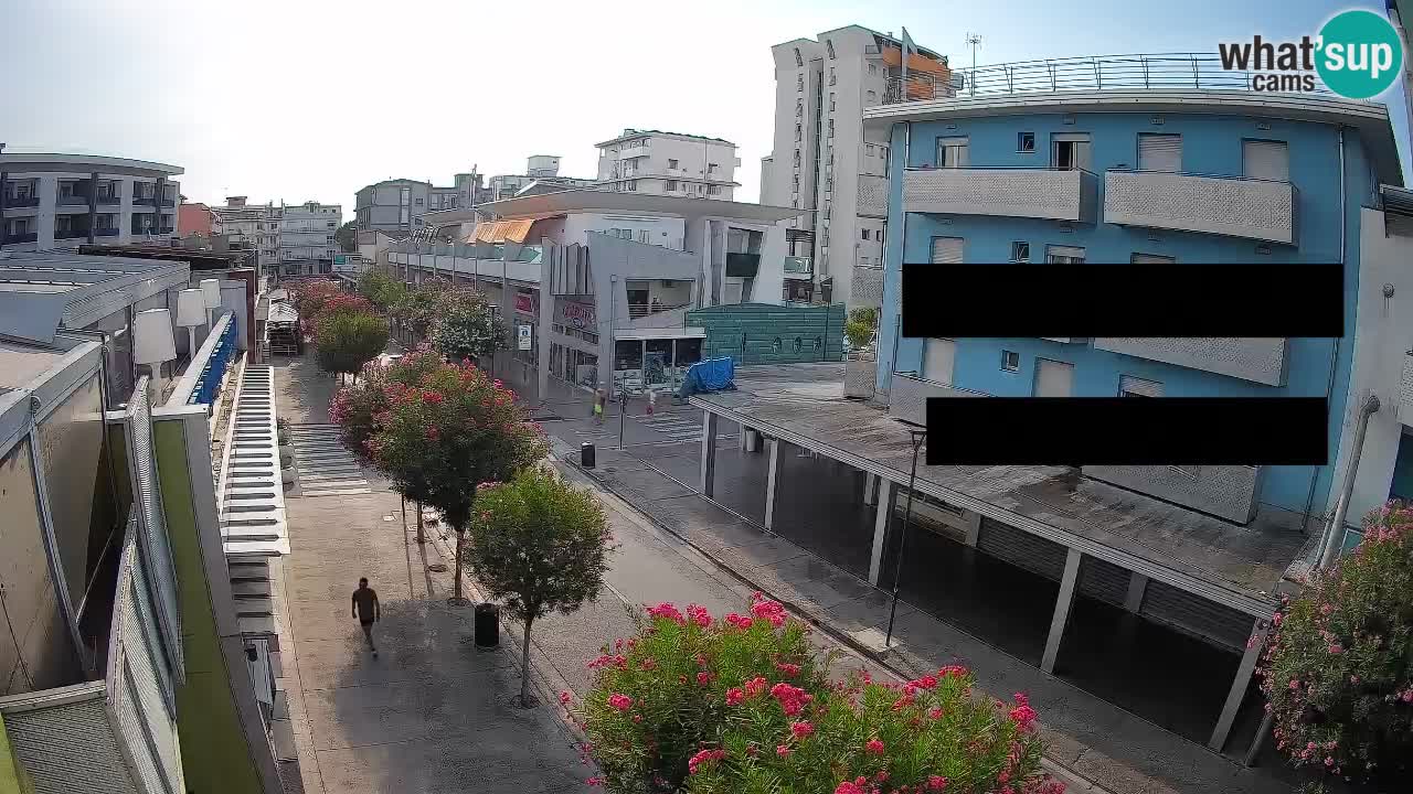 Bibione Fußgängerzone Webcam – Viale delle Costellazioni live
