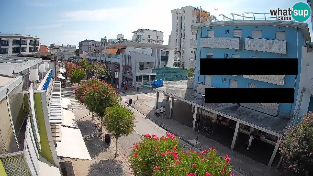 Bibione Fußgängerzone Webcam – Viale delle Costellazioni live
