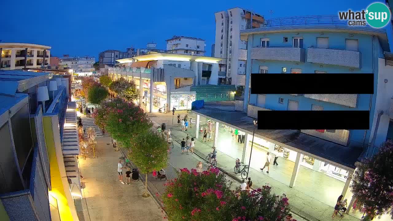 Bibione Fußgängerzone Webcam – Viale delle Costellazioni live
