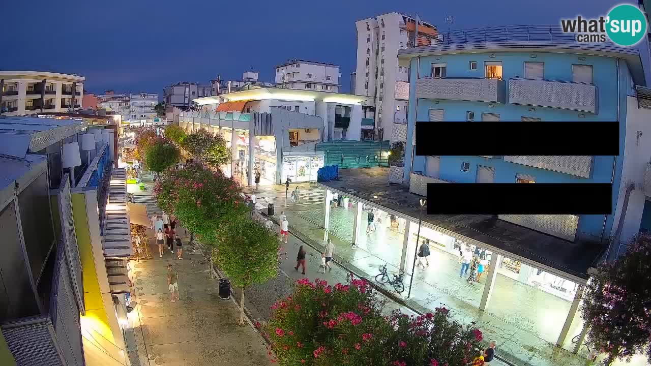 Bibione Fußgängerzone Webcam – Viale delle Costellazioni live