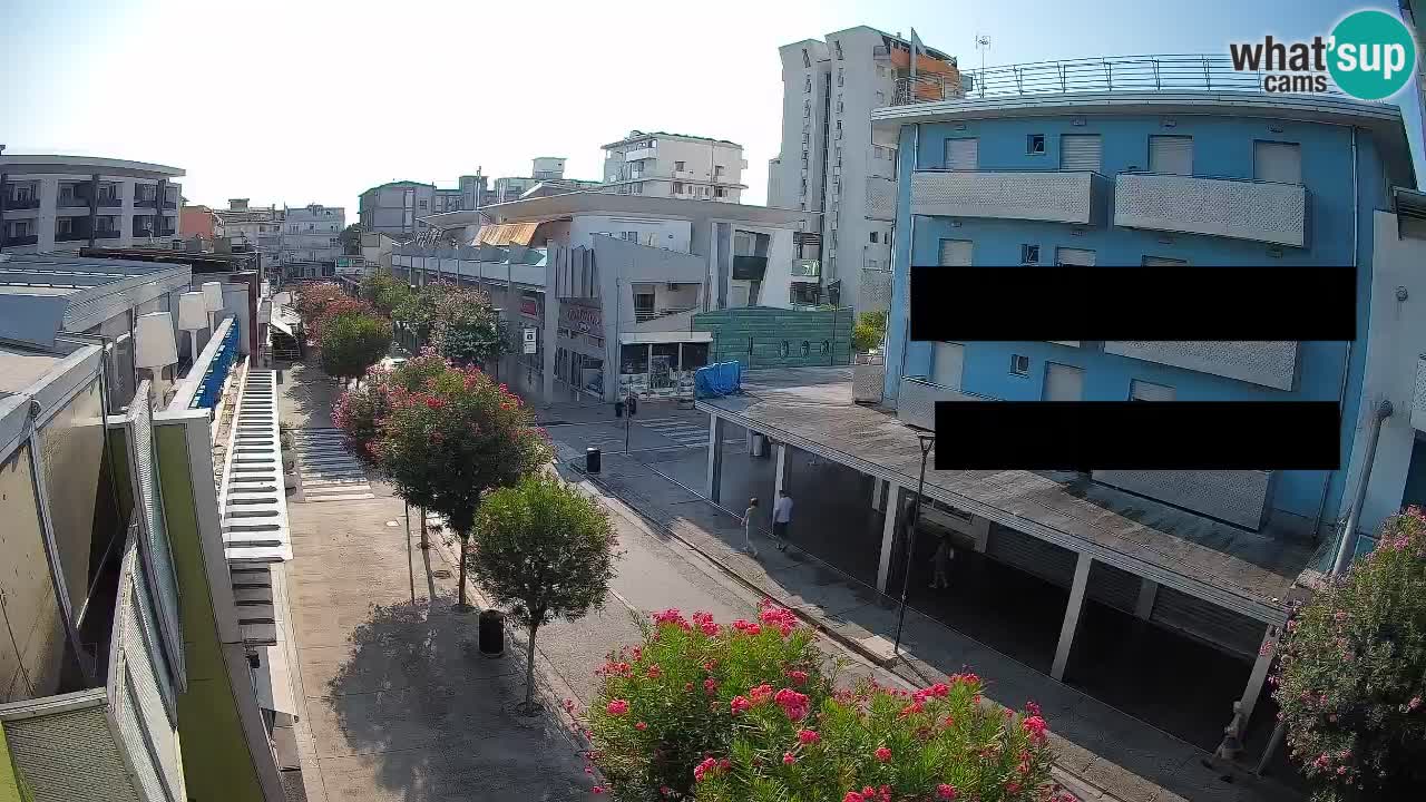 Bibione Fußgängerzone Webcam – Viale delle Costellazioni live