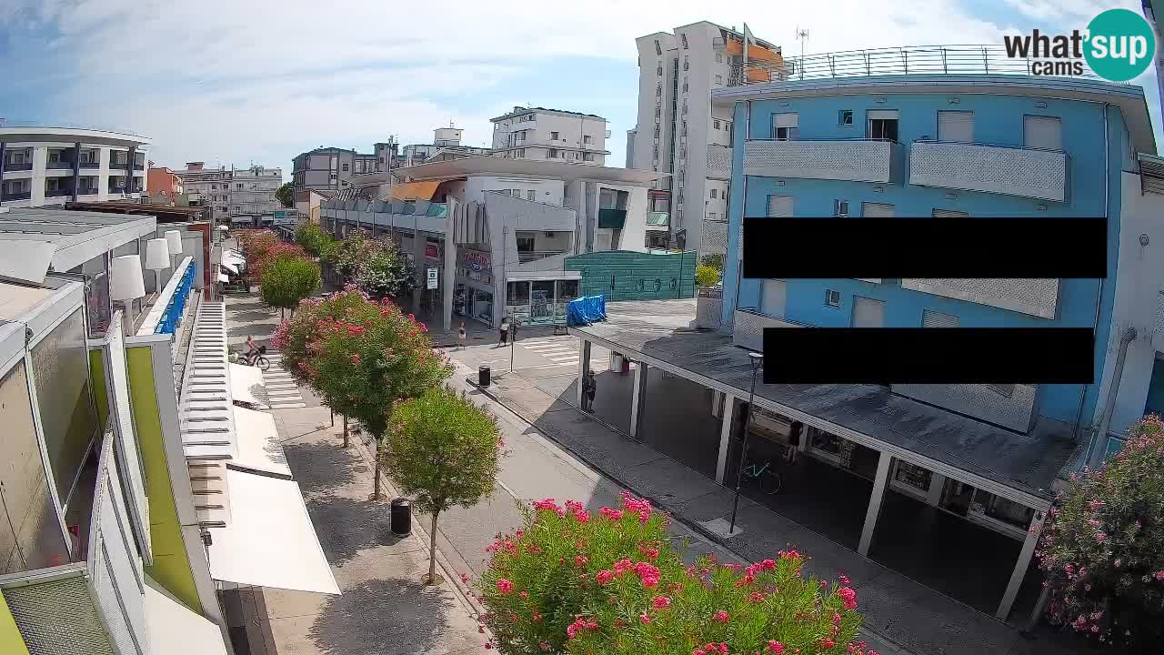 Bibione Fußgängerzone Webcam – Viale delle Costellazioni live