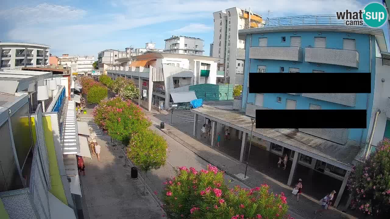Bibione Fußgängerzone Webcam – Viale delle Costellazioni live
