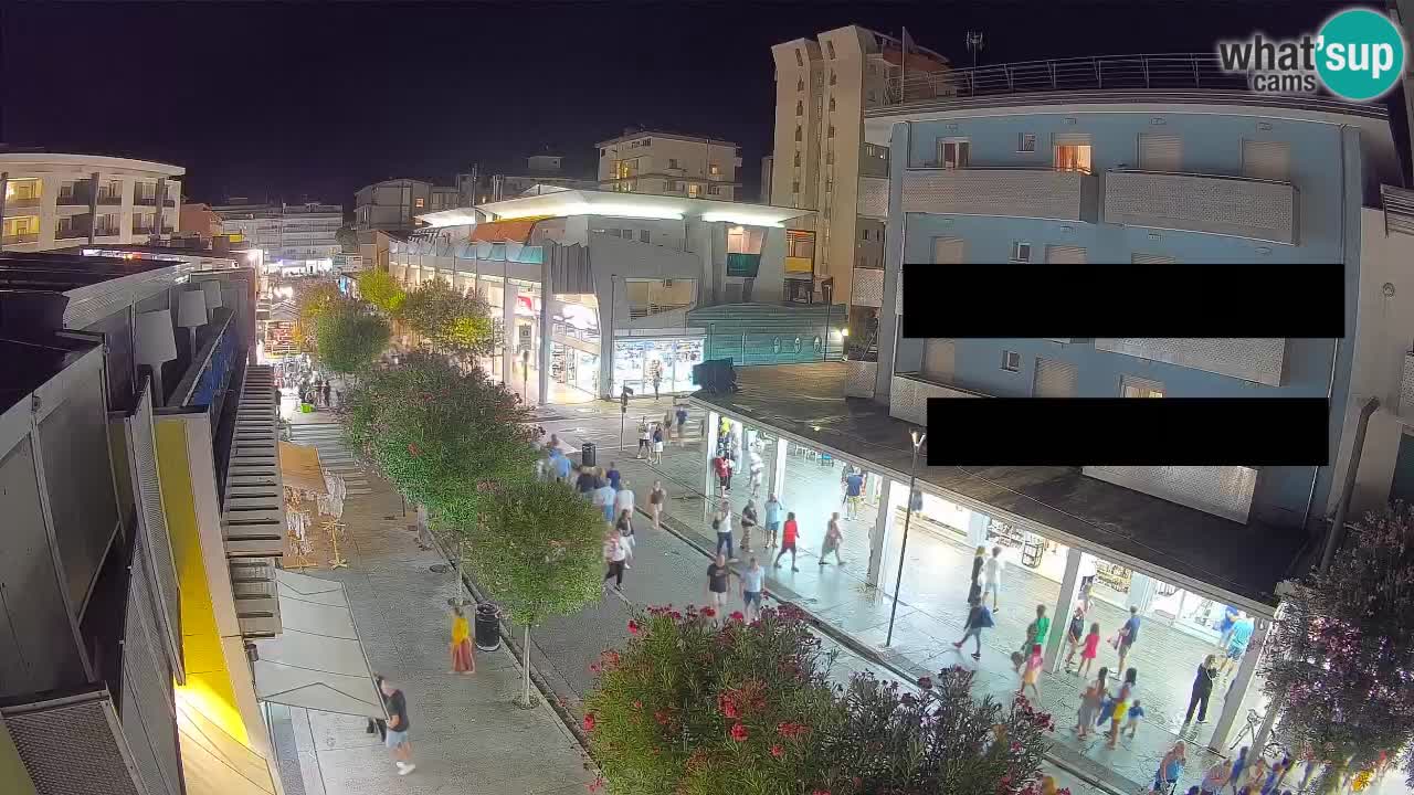 Bibione Fußgängerzone Webcam – Viale delle Costellazioni live