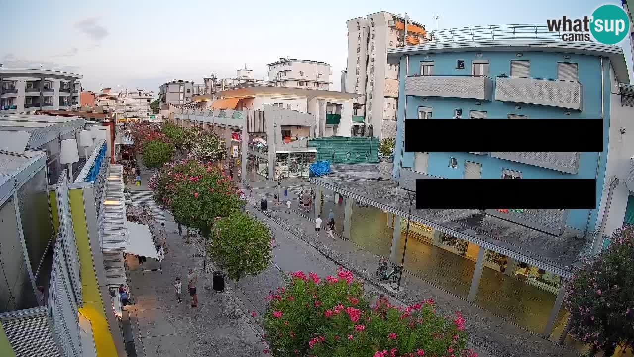 Bibione Fußgängerzone Webcam – Viale delle Costellazioni live
