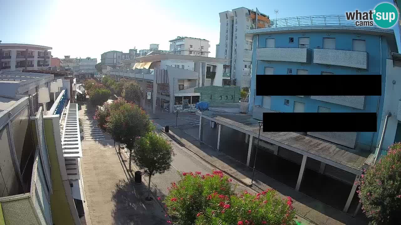 Bibione Fußgängerzone Webcam – Viale delle Costellazioni live