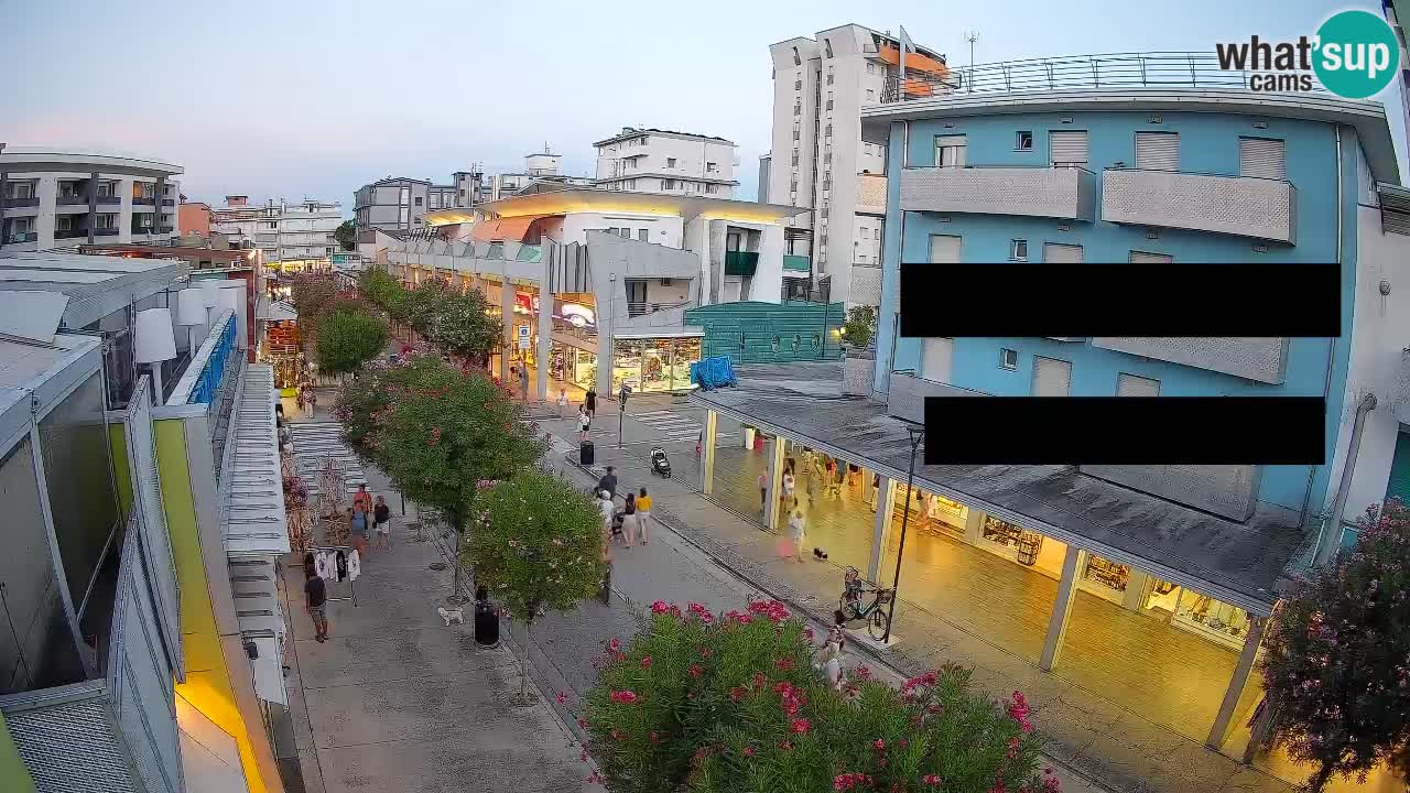 Bibione Fußgängerzone Webcam – Viale delle Costellazioni live