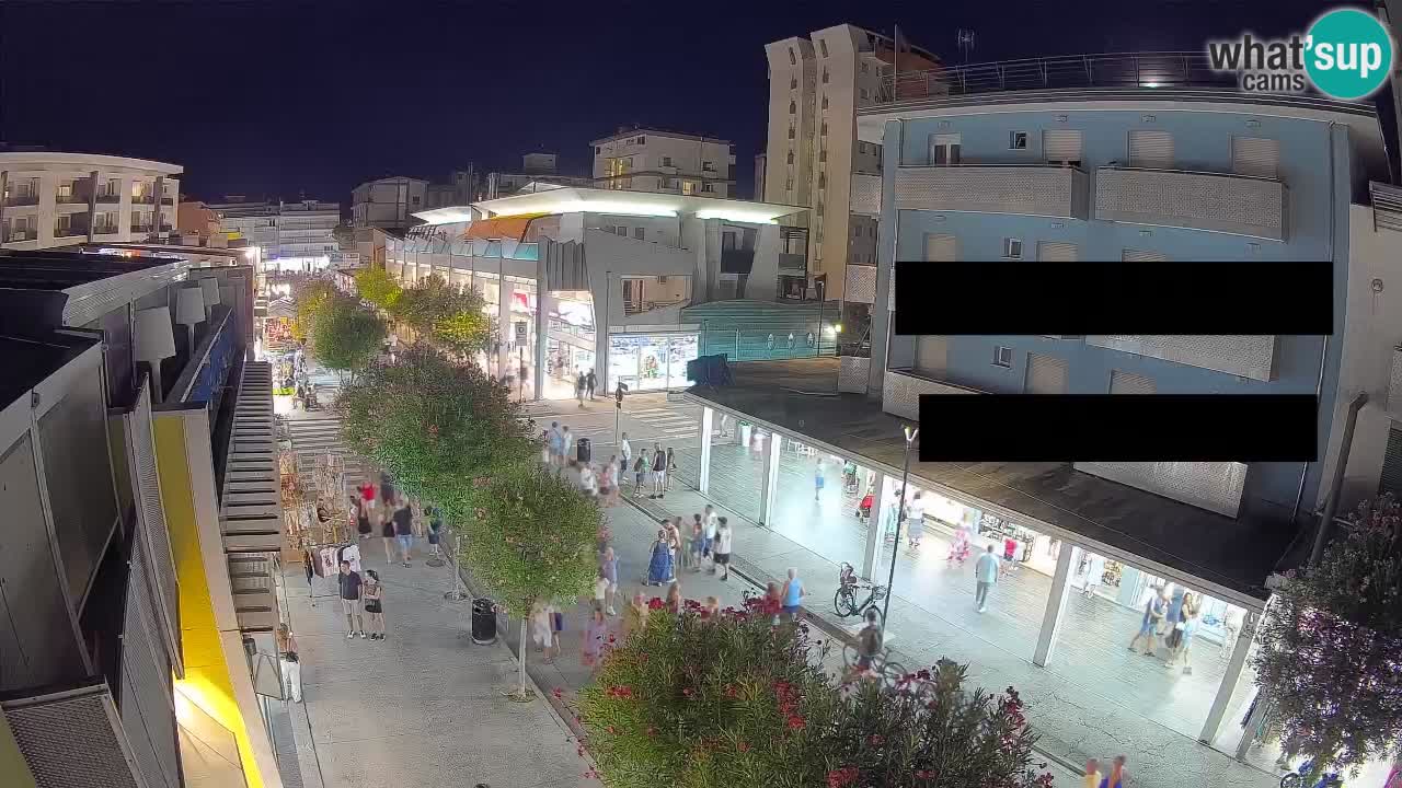 Bibione Fußgängerzone Webcam – Viale delle Costellazioni live