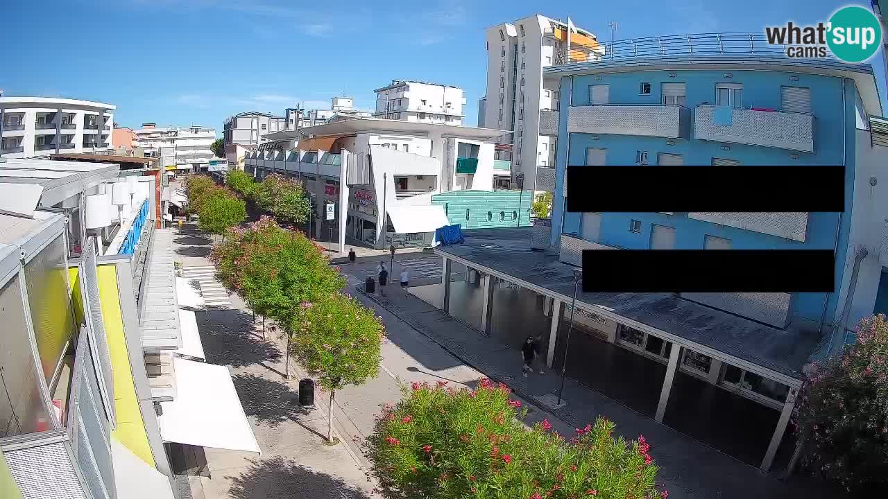 Bibione Fußgängerzone Webcam – Viale delle Costellazioni live
