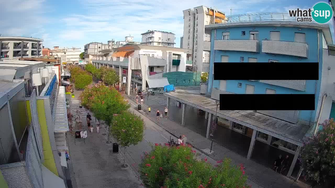 Bibione Fußgängerzone Webcam – Viale delle Costellazioni live