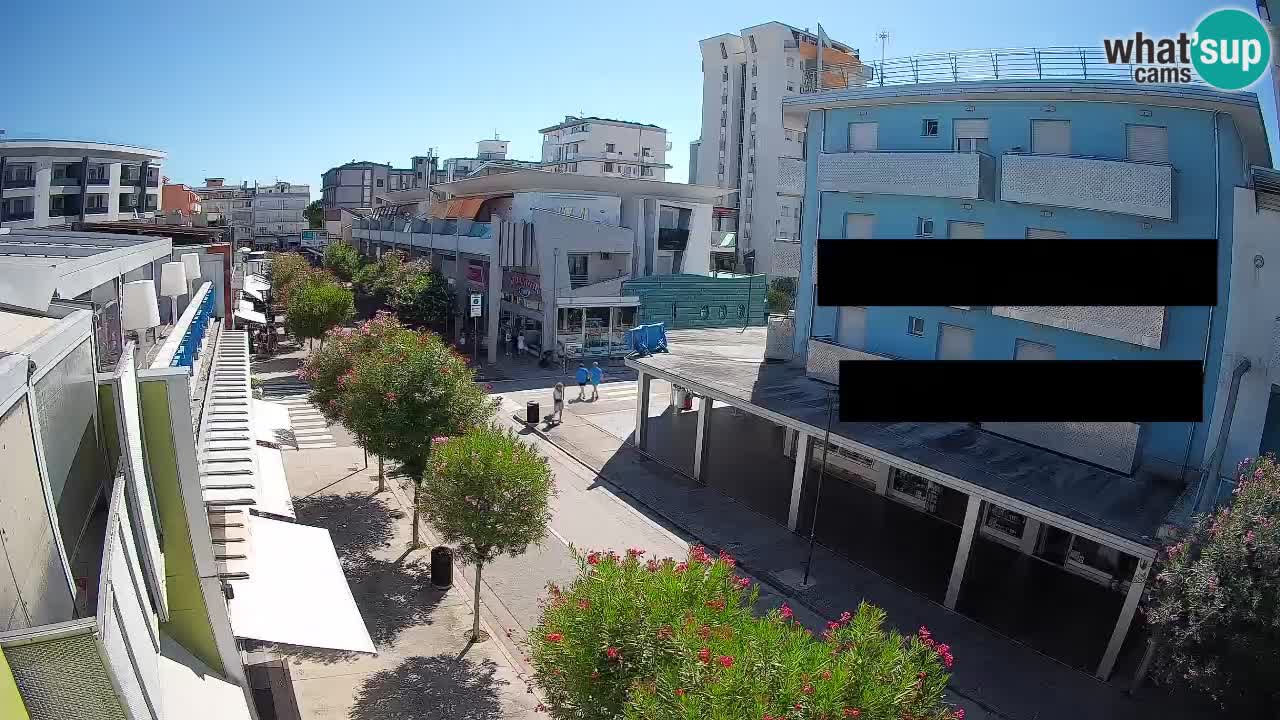 Bibione Fußgängerzone Webcam – Viale delle Costellazioni live