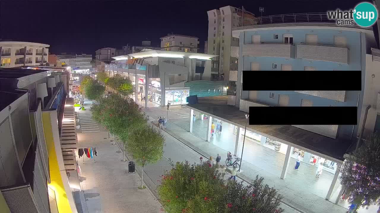 Bibione Fußgängerzone Webcam – Viale delle Costellazioni live