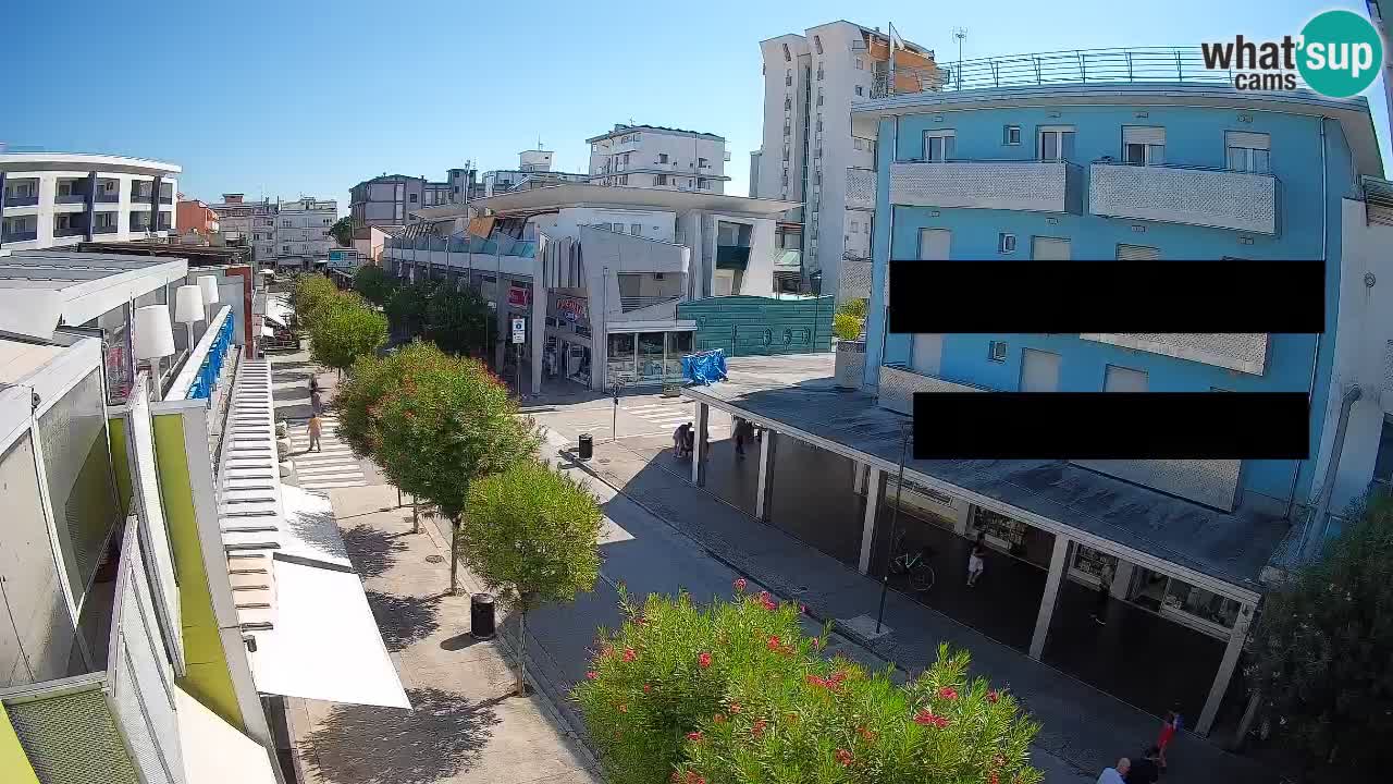 Bibione Fußgängerzone Webcam – Viale delle Costellazioni live
