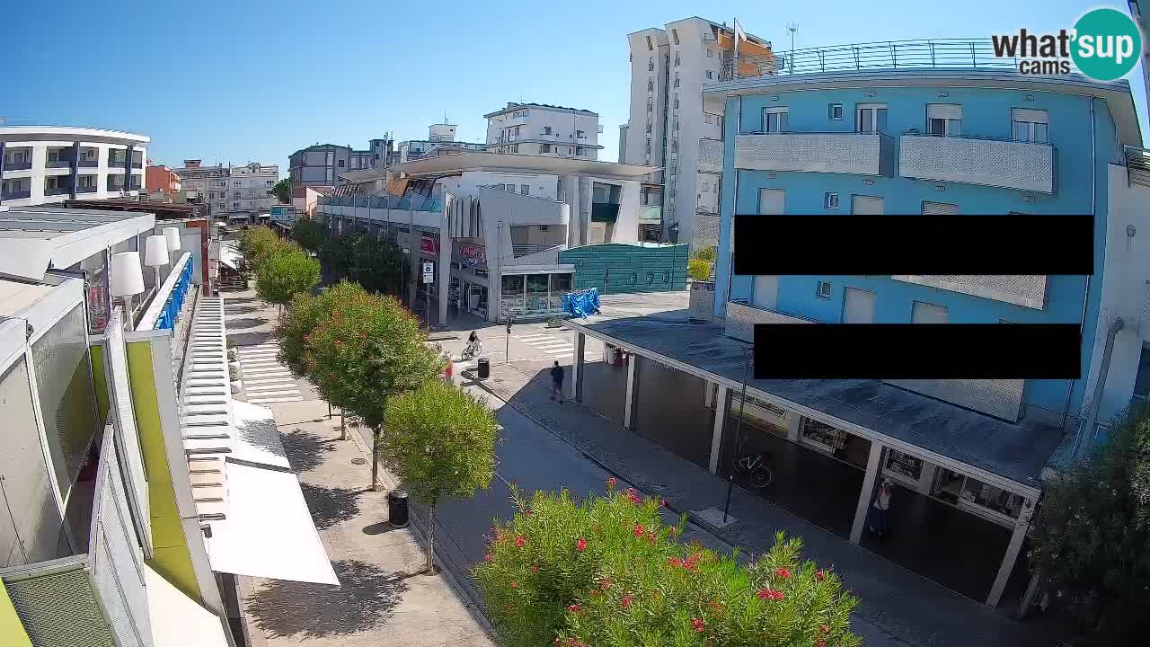 Bibione Fußgängerzone Webcam – Viale delle Costellazioni live