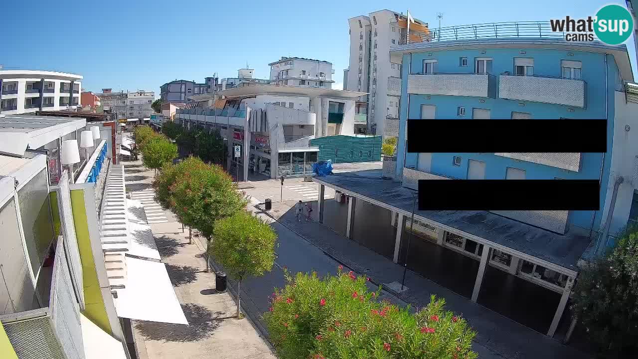 Bibione Fußgängerzone Webcam – Viale delle Costellazioni live
