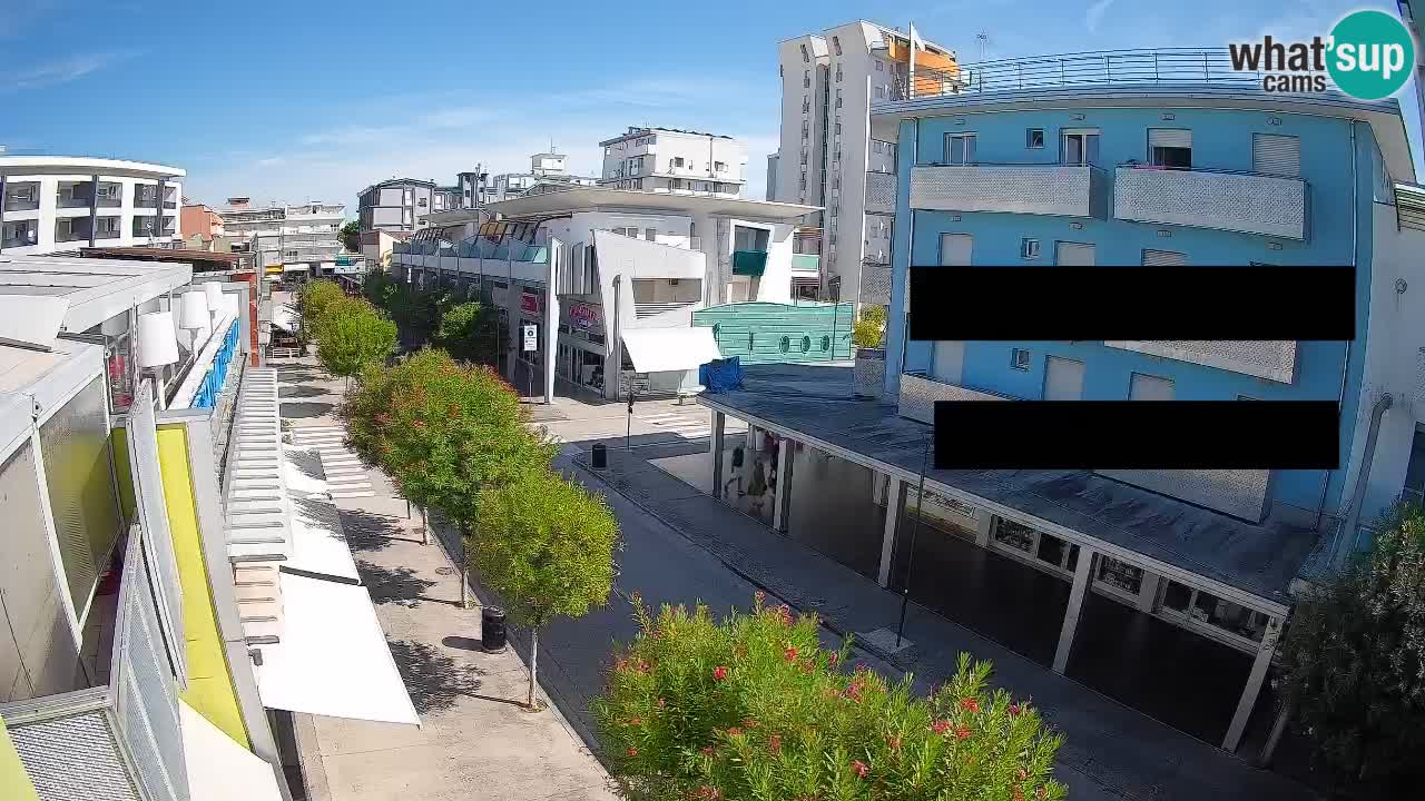 Bibione Fußgängerzone Webcam – Viale delle Costellazioni live
