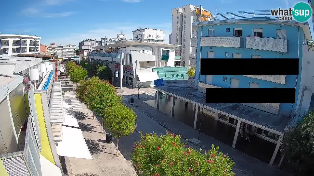 Bibione Fußgängerzone Webcam – Viale delle Costellazioni live