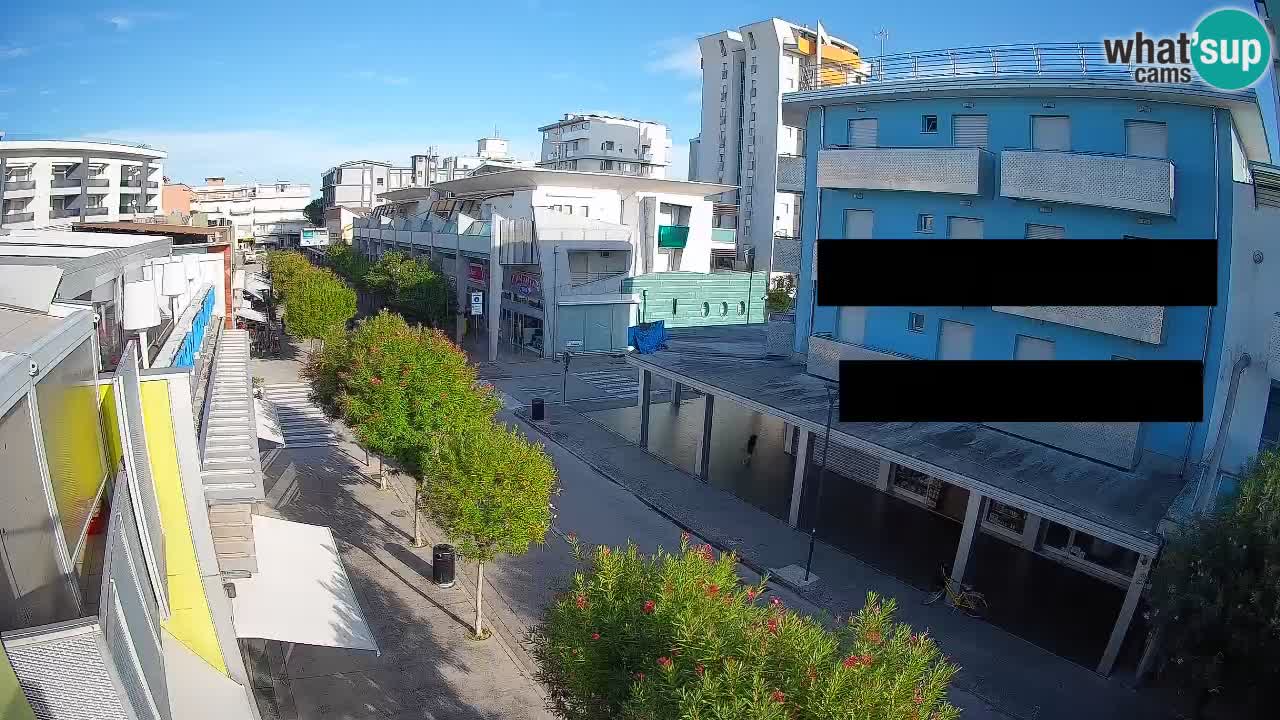 Bibione Fußgängerzone Webcam – Viale delle Costellazioni live