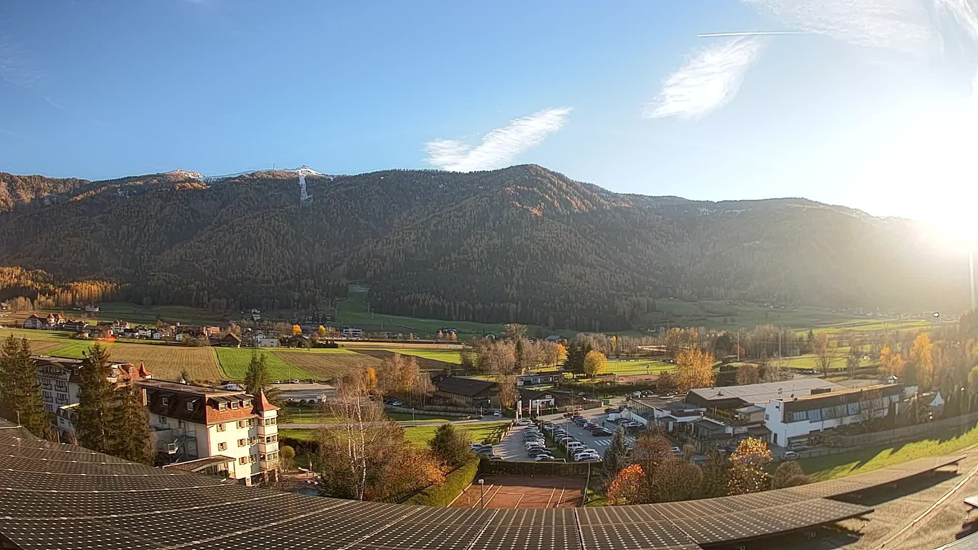 Web kamera Riscone | Hotel Olympia | Pogled na Kronplatz