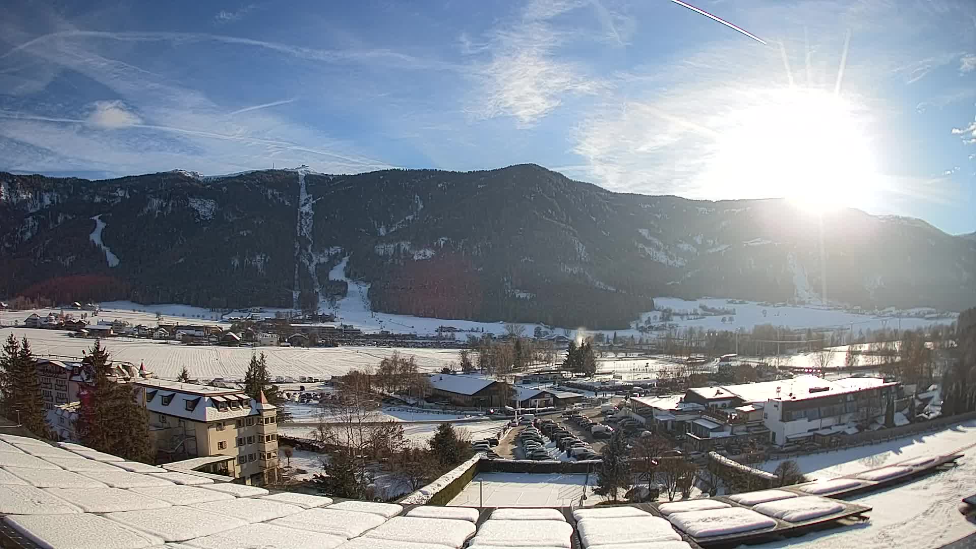 Web kamera Riscone | Hotel Olympia | Pogled na Kronplatz