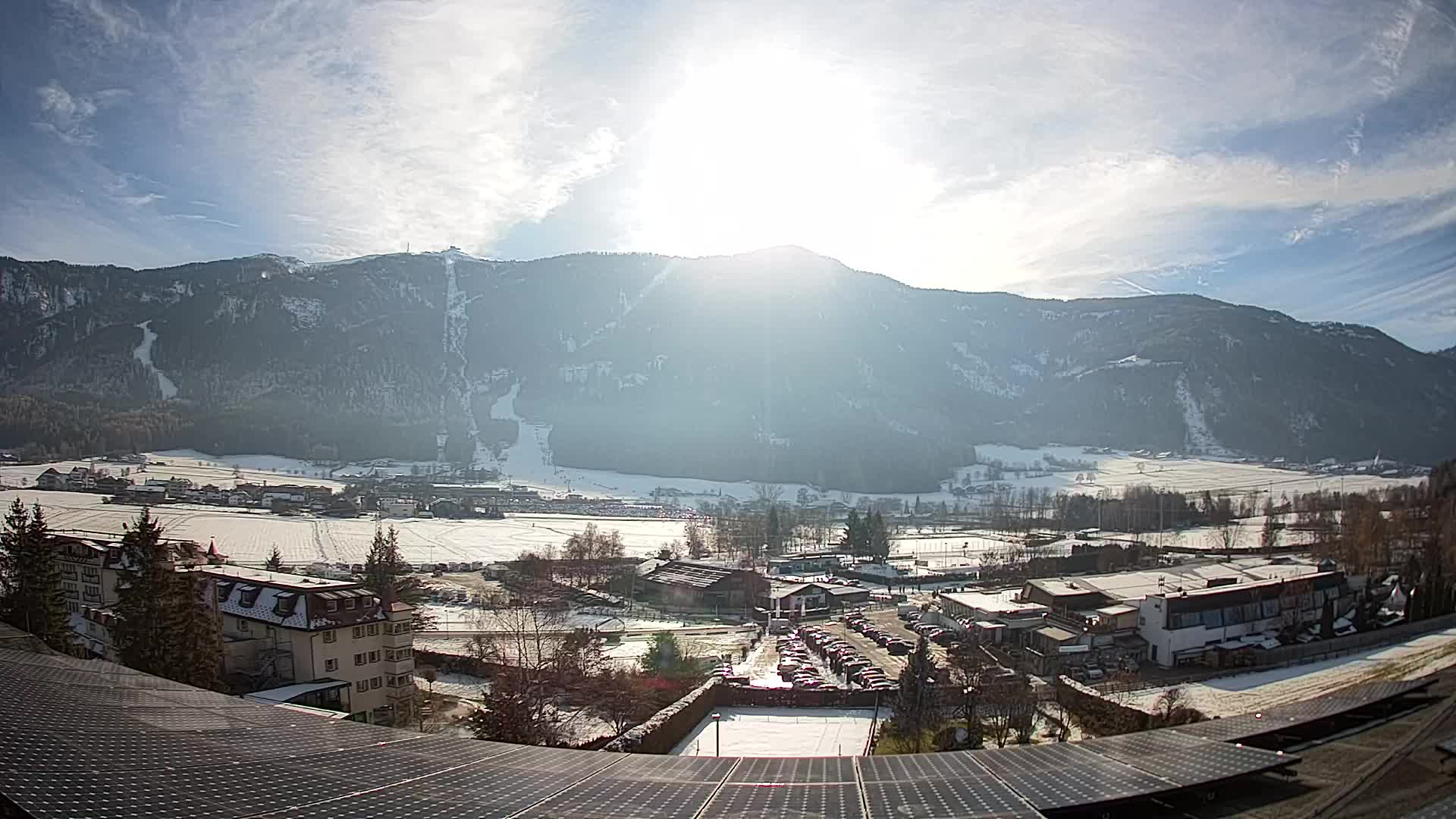 Web kamera Riscone | Hotel Olympia | Pogled na Kronplatz