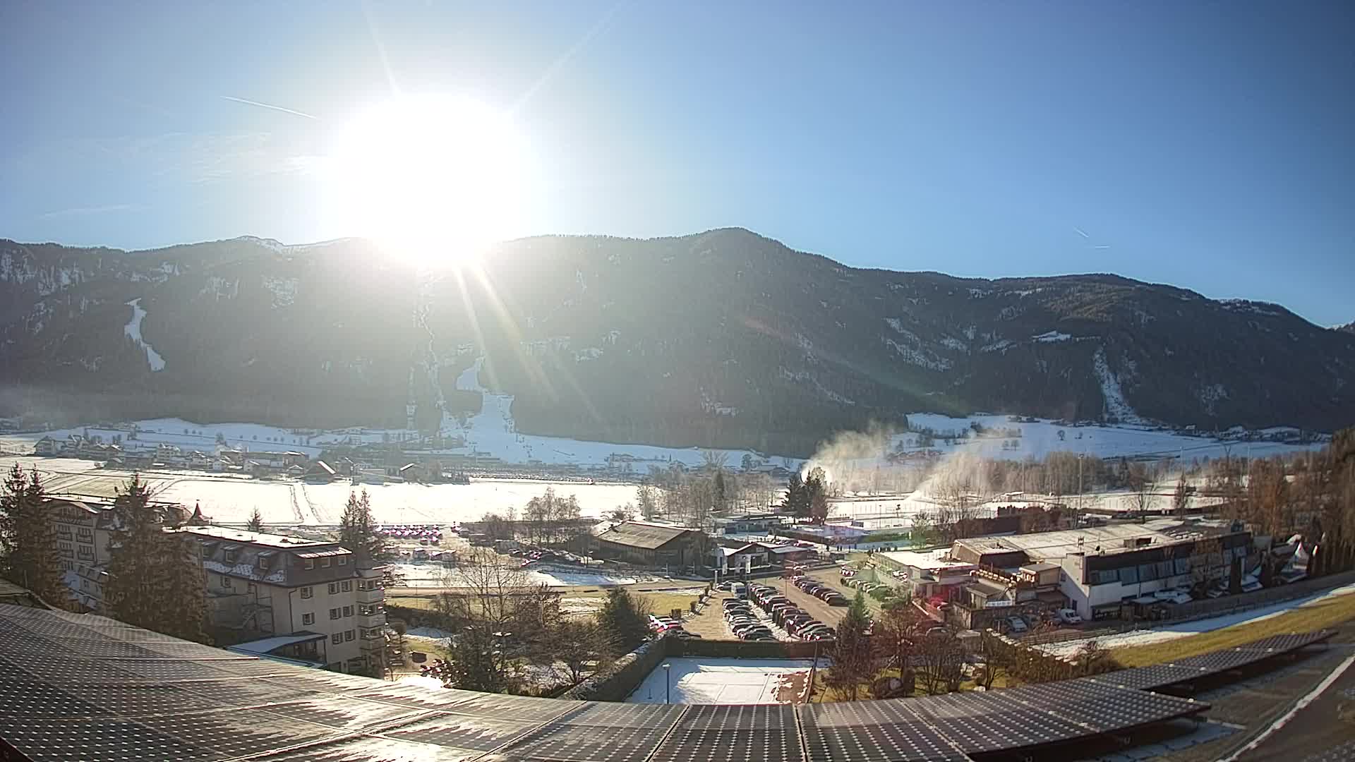 Web kamera Riscone | Hotel Olympia | Pogled na Kronplatz