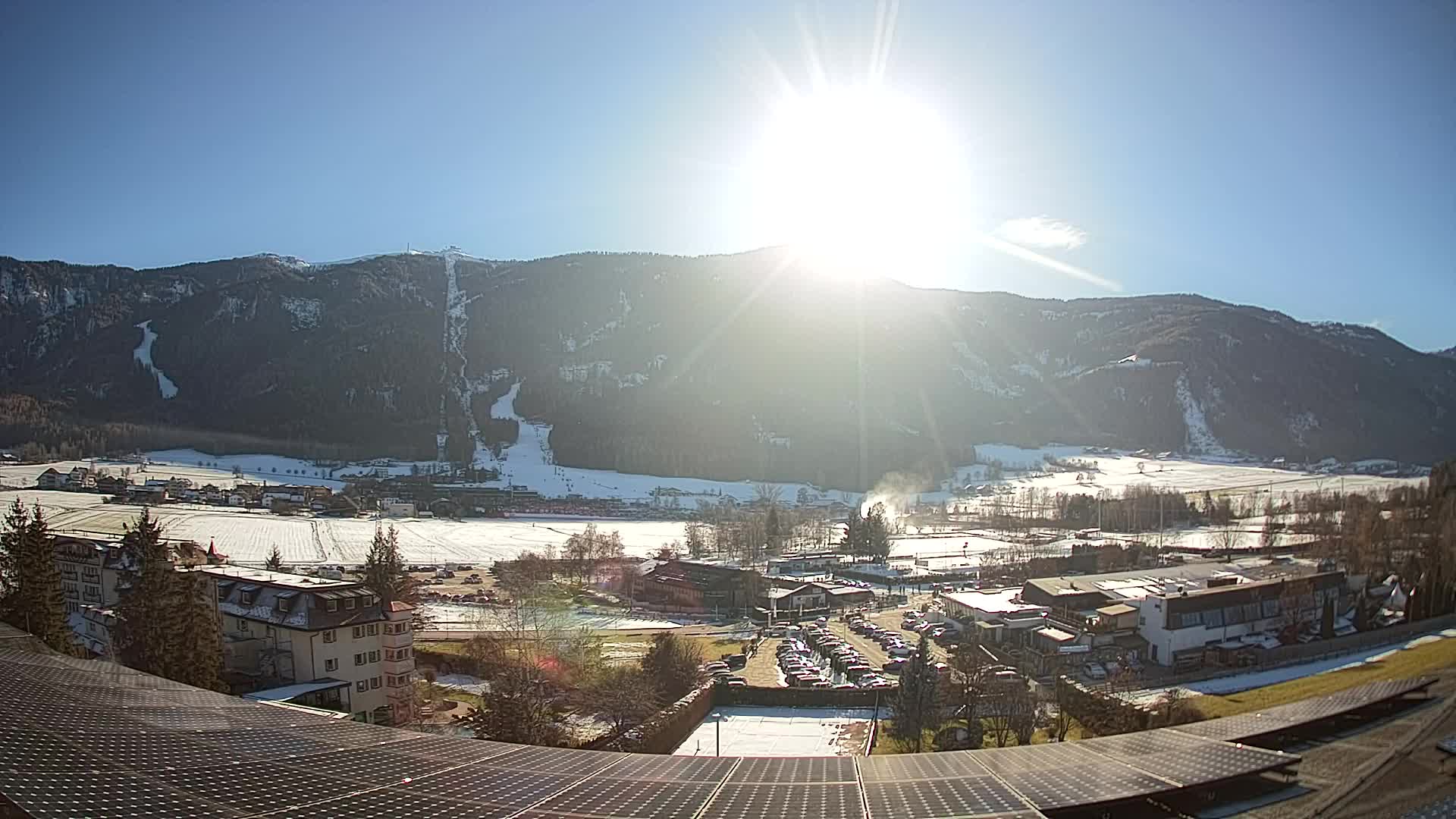 Web kamera Riscone | Hotel Olympia | Pogled na Kronplatz