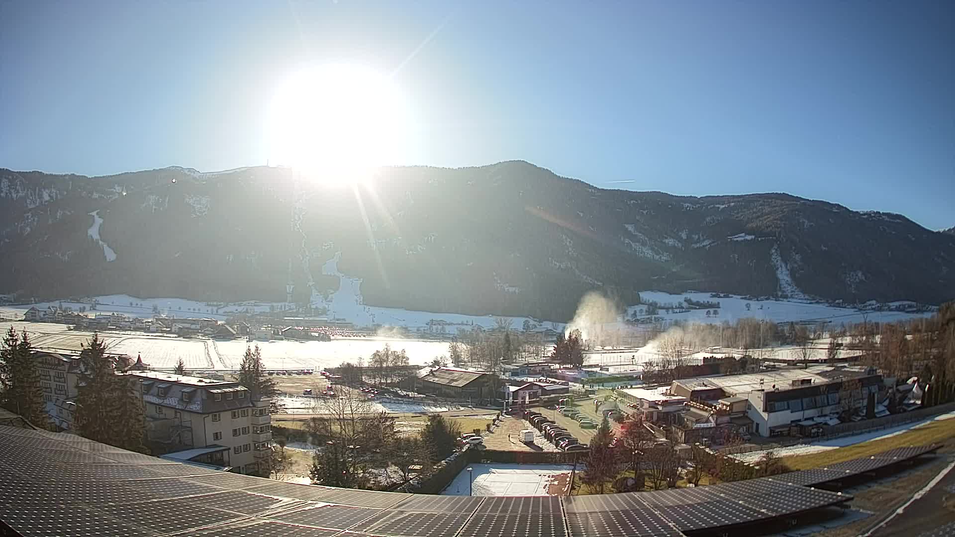 Web kamera Riscone | Hotel Olympia | Pogled na Kronplatz