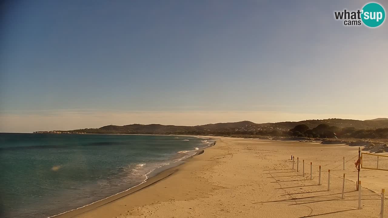 Spletna kamera v živo Plaža La Caletta – Budoni – Sardinija – Italija