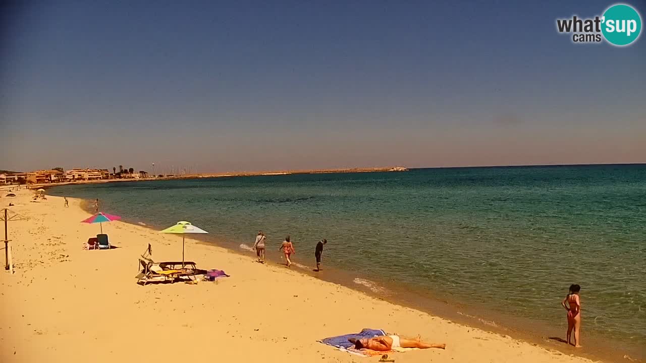 Spletna kamera v živo Plaža La Caletta – Budoni – Sardinija – Italija