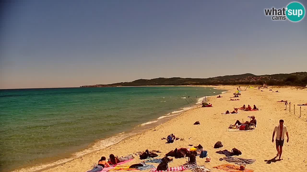 Spletna kamera v živo Plaža La Caletta – Budoni – Sardinija – Italija
