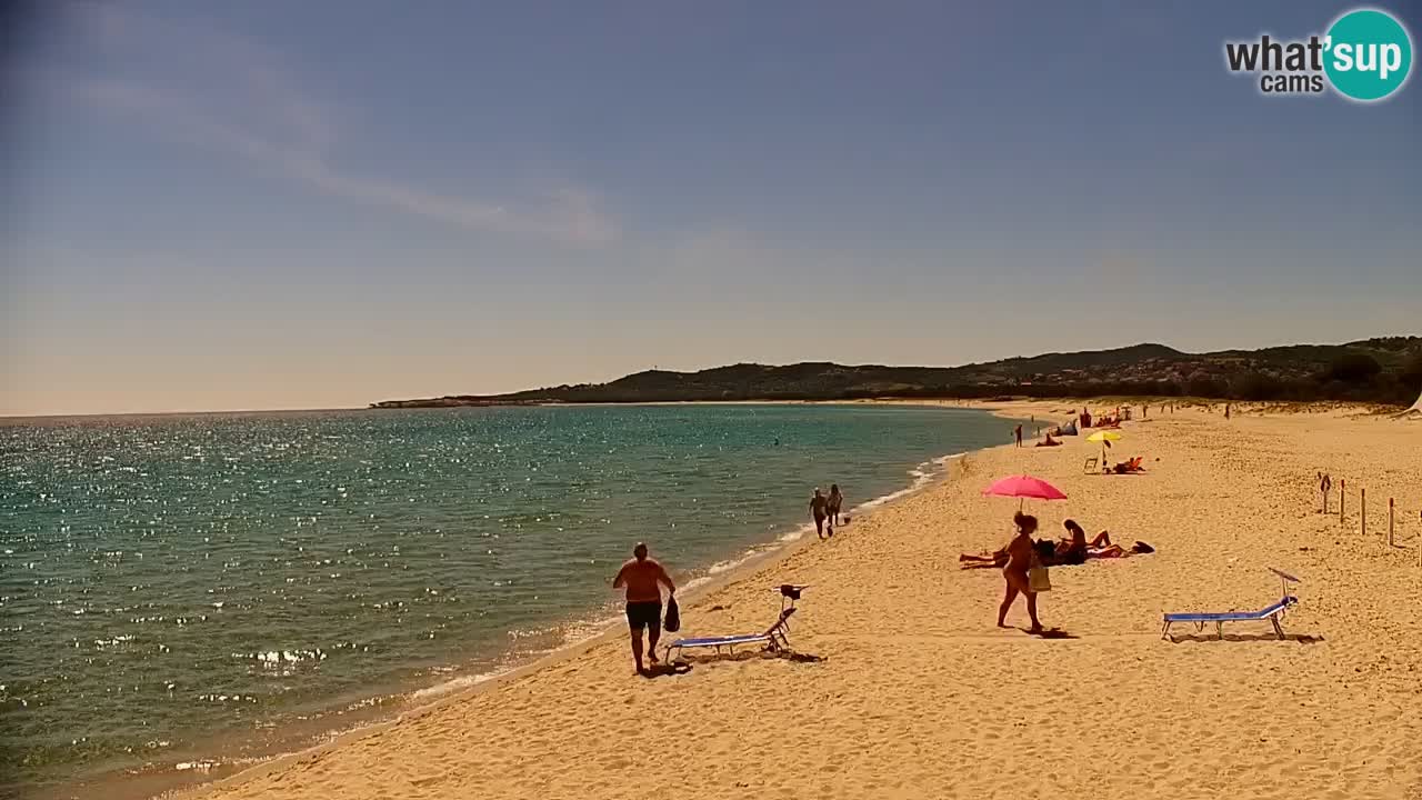 Spletna kamera v živo Plaža La Caletta – Budoni – Sardinija – Italija