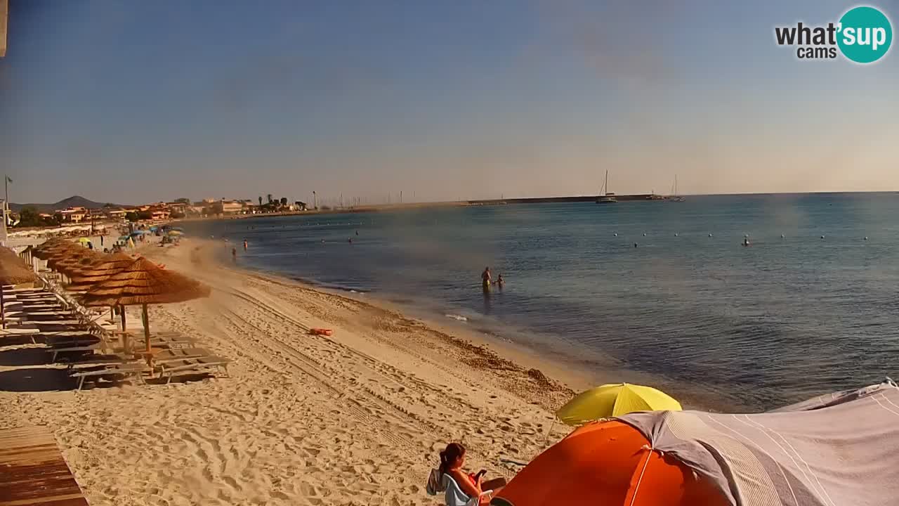 Spletna kamera v živo Plaža La Caletta – Budoni – Sardinija – Italija