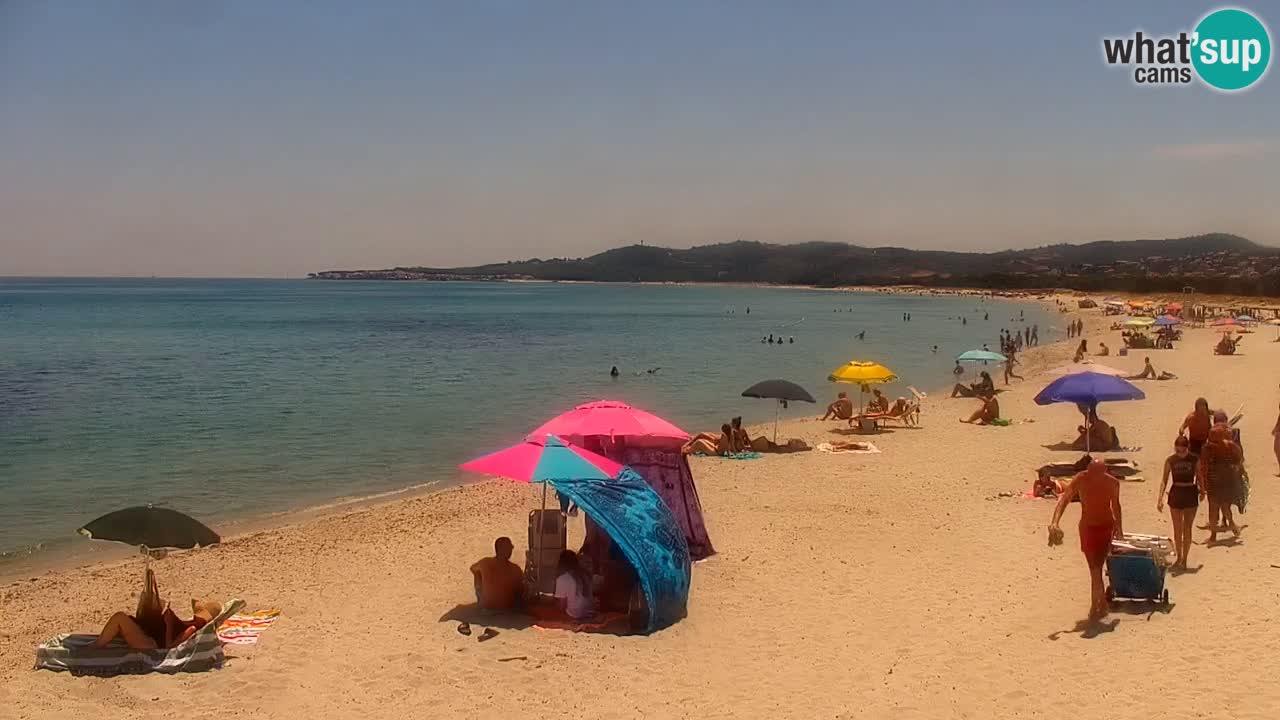 Spletna kamera v živo Plaža La Caletta – Budoni – Sardinija – Italija