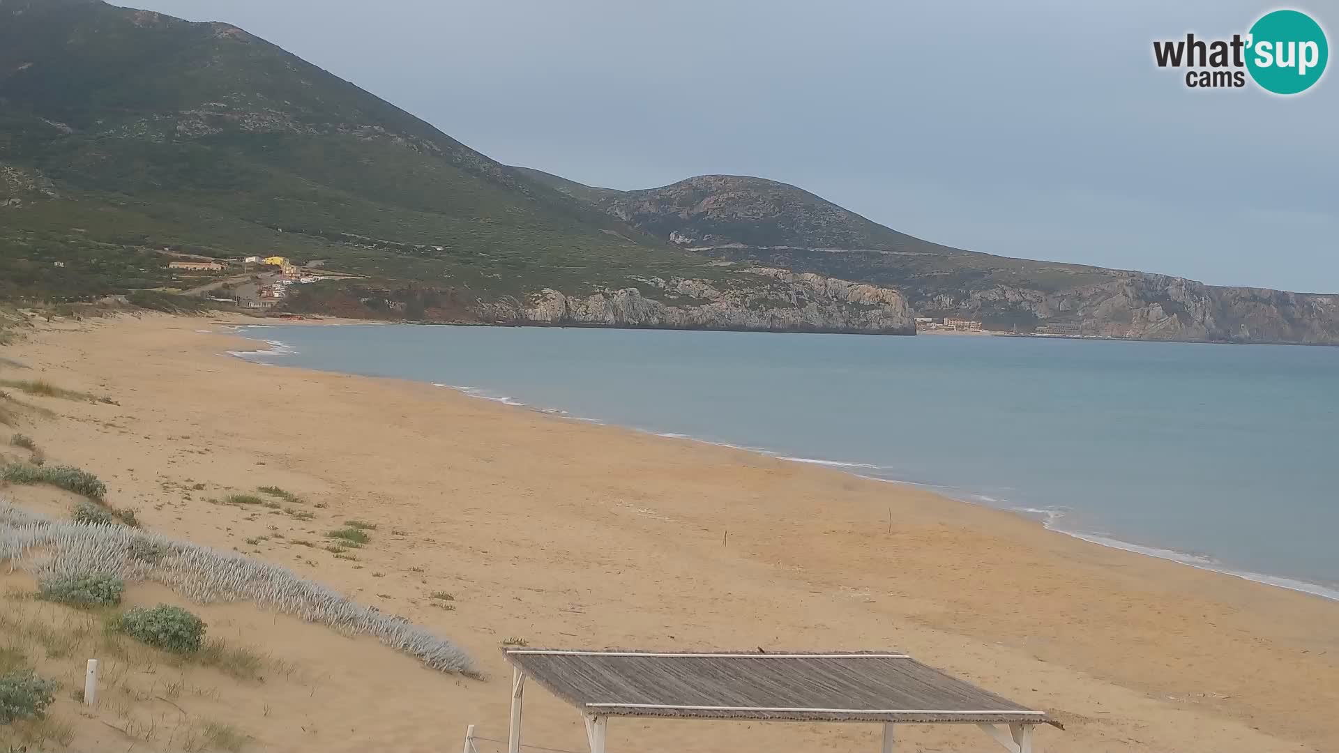 Webcam en direct de la plage de San Nicolò à Buggerru en Sardaigne – Regardez les vagues et le coucher de soleil