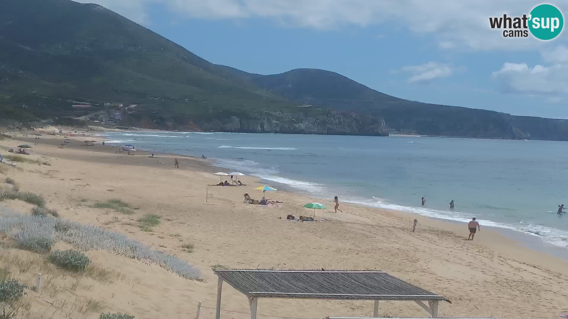 Spletna kamera plaže San Nicolò v Buggerruju, Sardinija – uživajte v valovih in sončnih zahodih