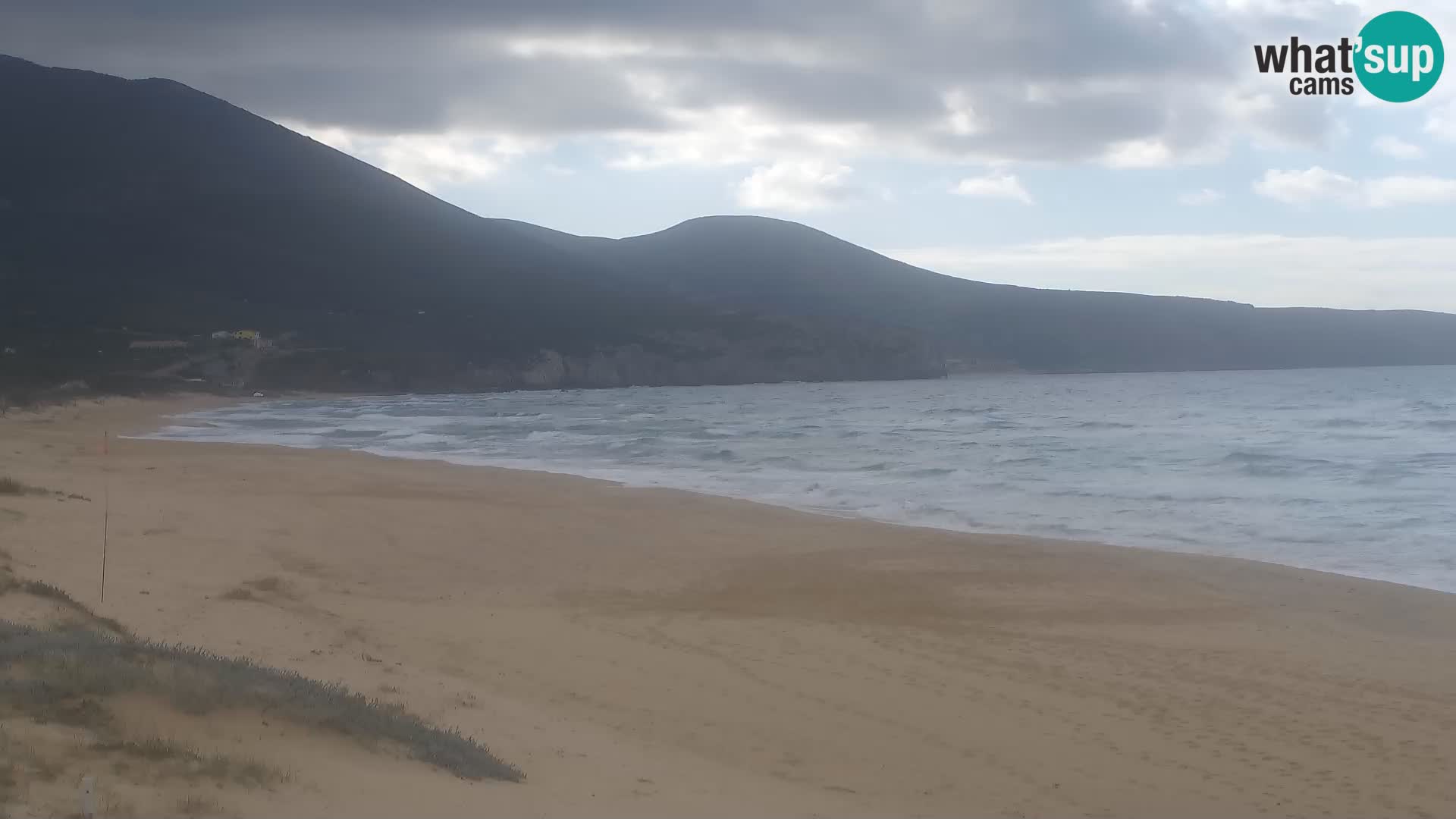 Live-Webcam am Strand von San Nicolò in Buggerru, Sardinien – Beobachten Sie die Wellen und den Sonnenuntergang