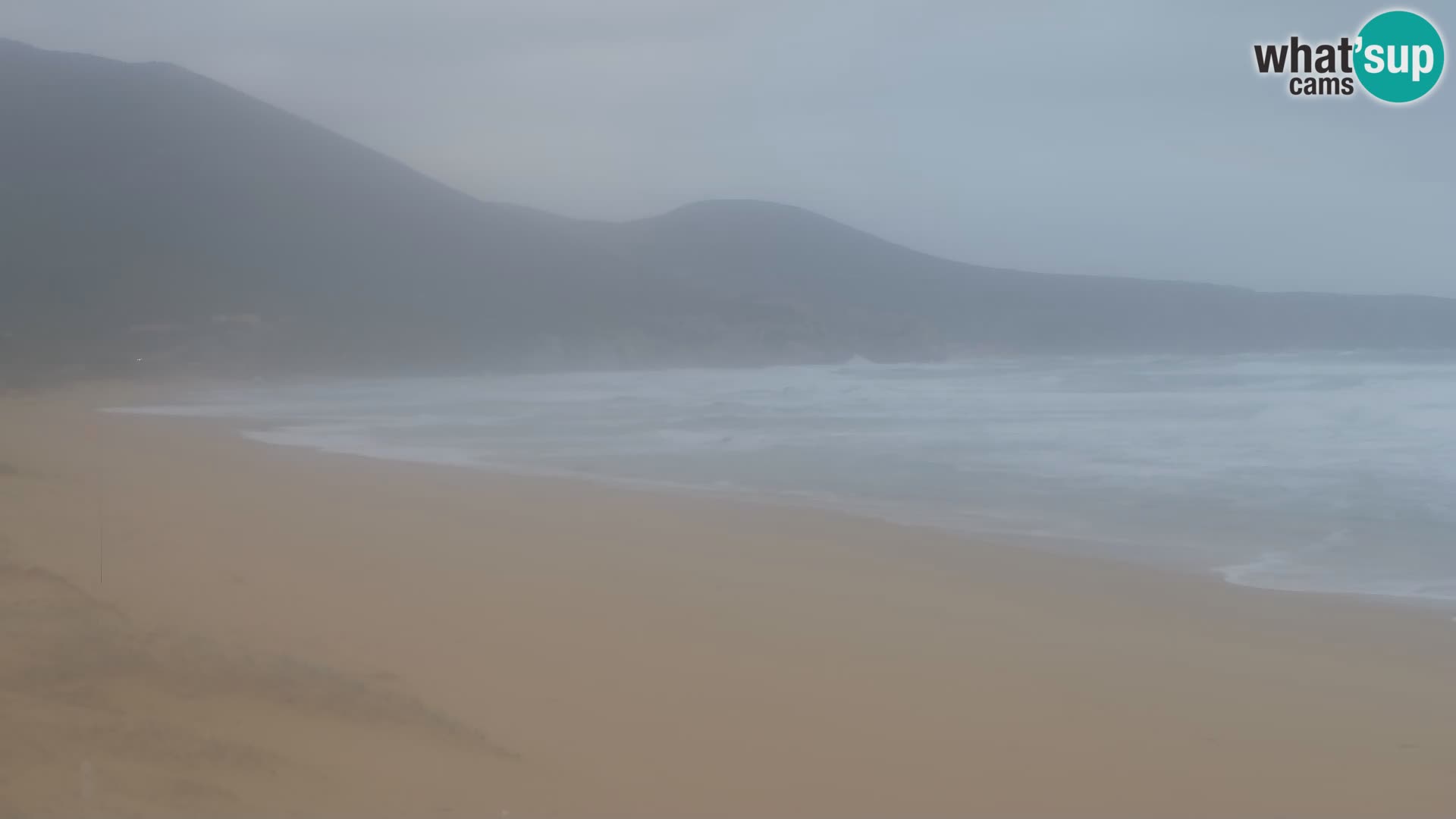 Webcam en direct de la plage de San Nicolò à Buggerru en Sardaigne – Regardez les vagues et le coucher de soleil