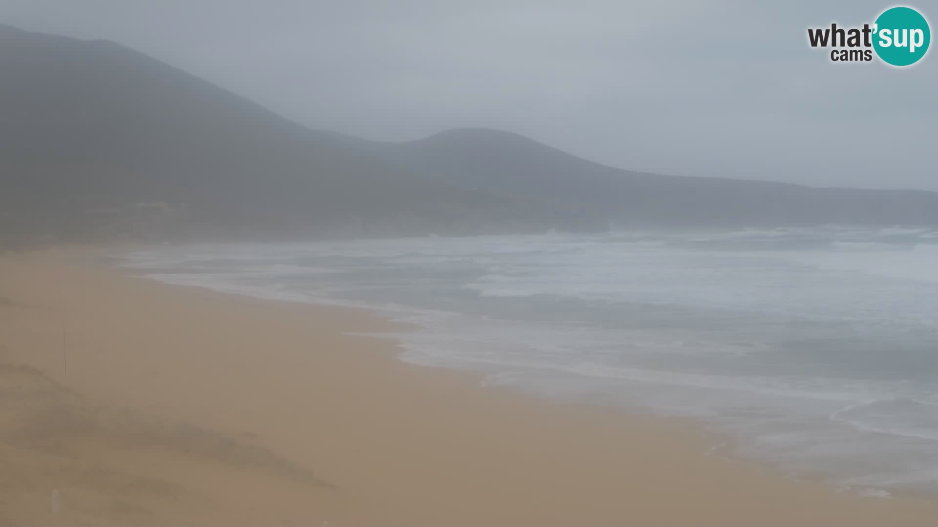 Webcam en direct de la plage de San Nicolò à Buggerru en Sardaigne – Regardez les vagues et le coucher de soleil