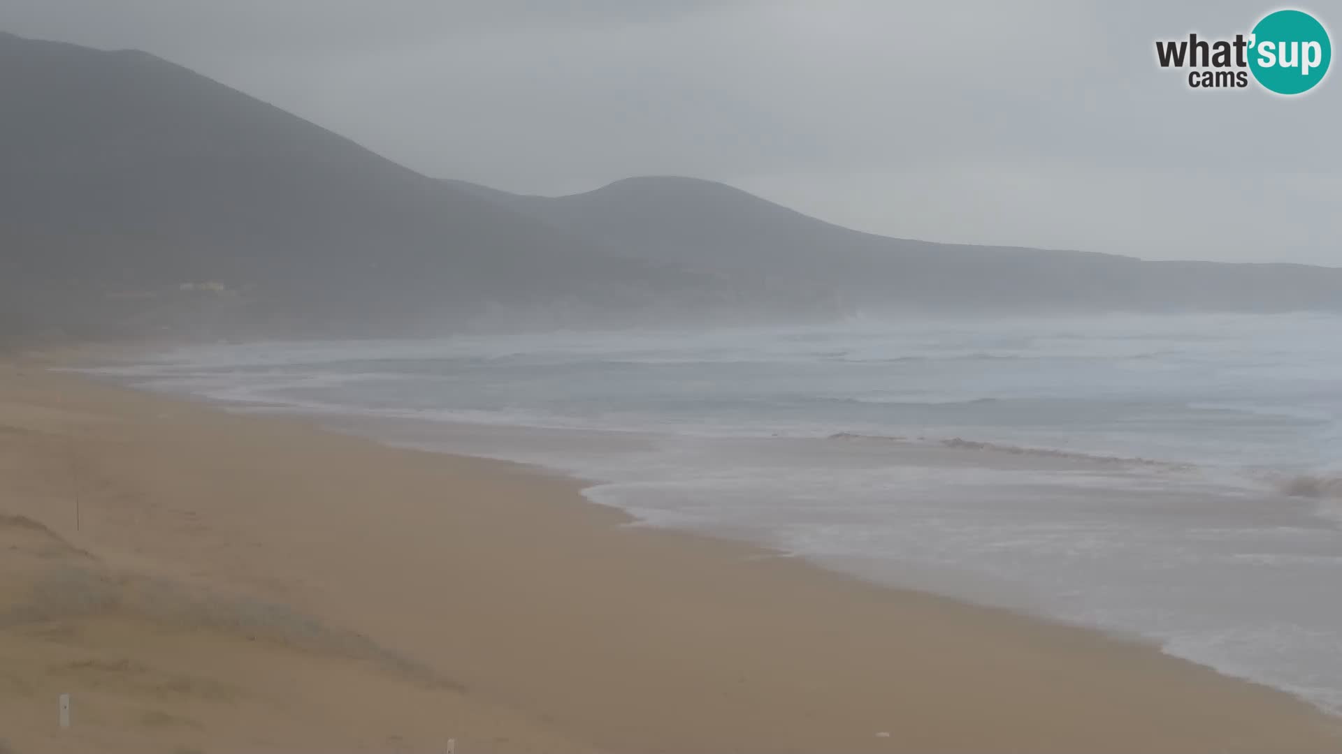 Webcam en direct de la plage de San Nicolò à Buggerru en Sardaigne – Regardez les vagues et le coucher de soleil