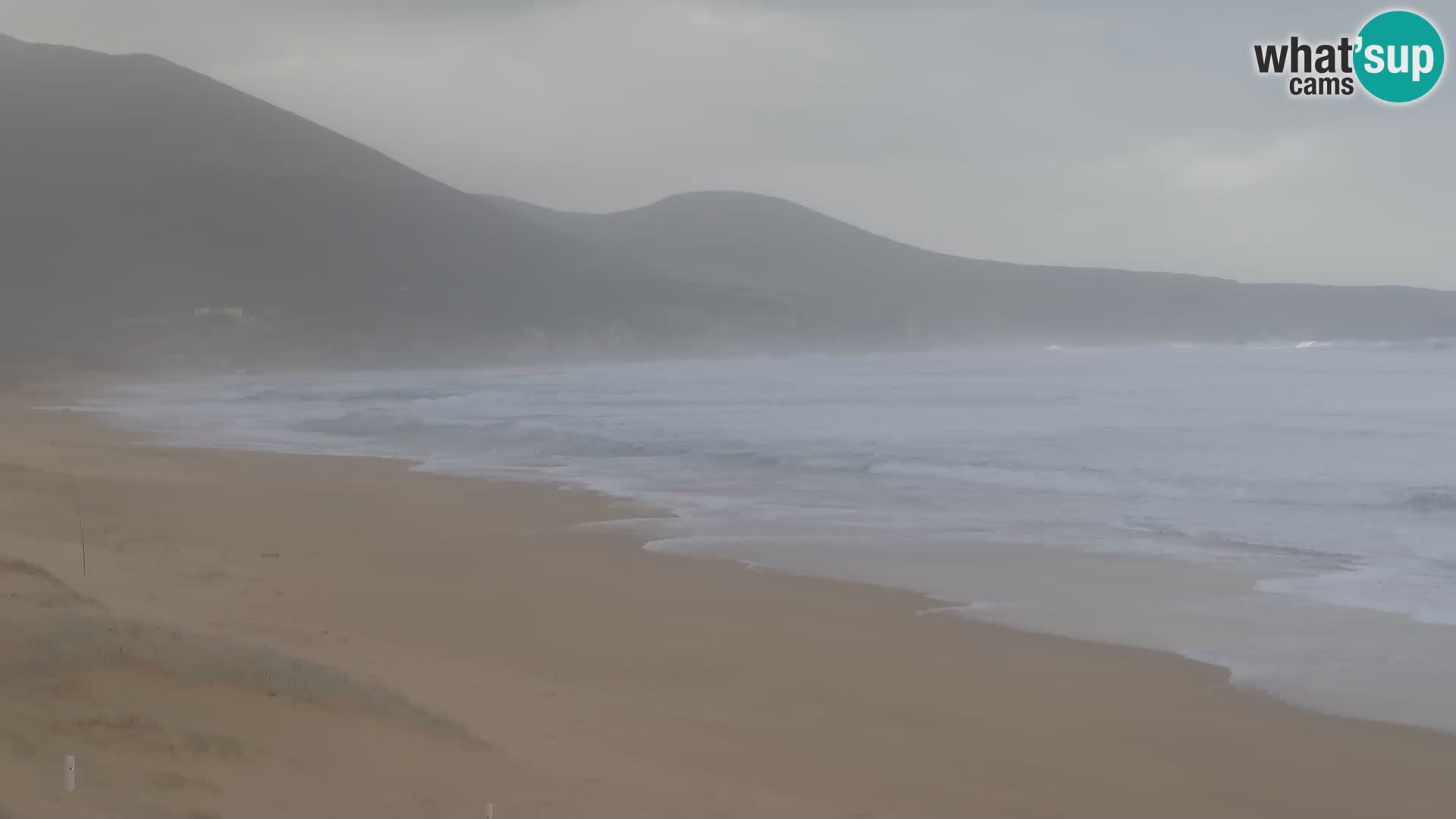 Webcam en direct de la plage de San Nicolò à Buggerru en Sardaigne – Regardez les vagues et le coucher de soleil