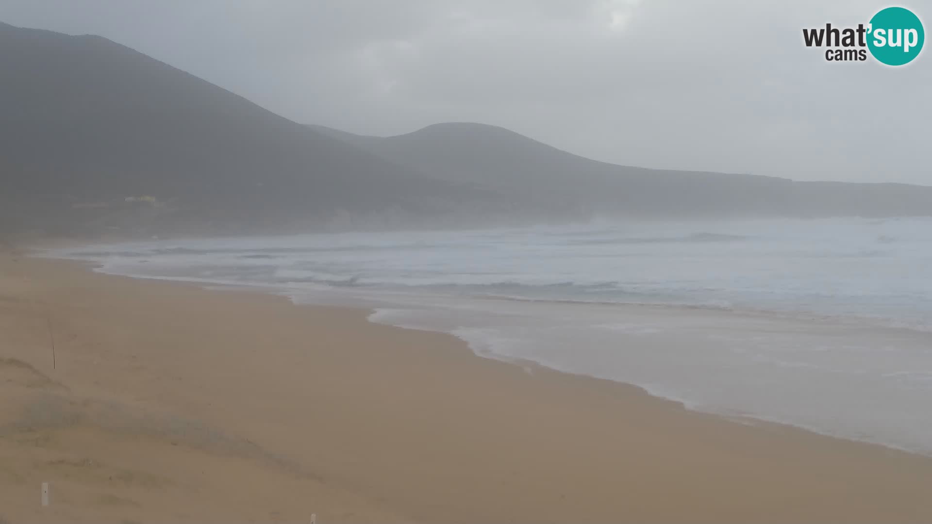 Webcam en direct de la plage de San Nicolò à Buggerru en Sardaigne – Regardez les vagues et le coucher de soleil