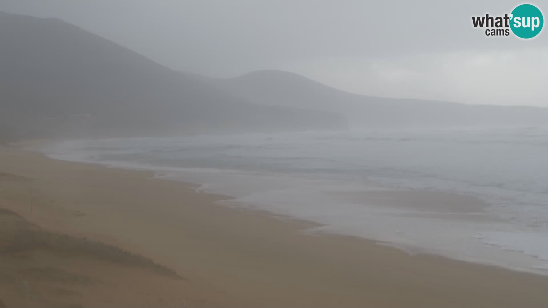 Webcam en direct de la plage de San Nicolò à Buggerru en Sardaigne – Regardez les vagues et le coucher de soleil